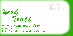 mark troll business card